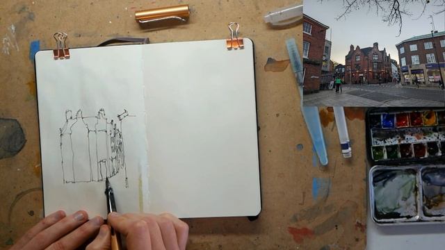 Urban Sketching Sketchbook Tutorial - My Processes смотреть онлайн