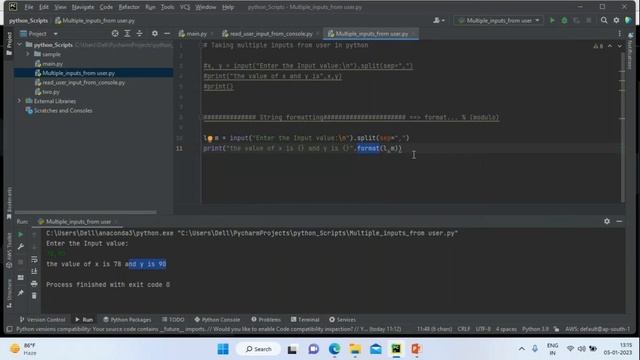 Day2 Python Introduction || Taking Inputs in Python || Output Formatting смотреть онлайн