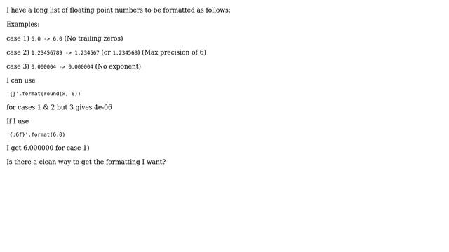 Python float formatting with no exponent and max precision not fixed precision (2 Solutions!!) смотреть онлайн
