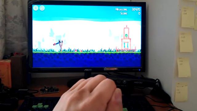 Playing Angry Birds with a Kinect смотреть онлайн