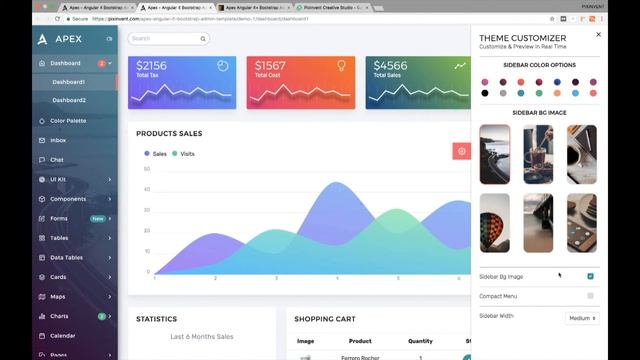 Apex Angular 4 Bootstrap Admin Template - Introduction & Customization Video смотреть онлайн