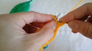 Простой вязаный ЛИСТОЧЕК спицами.