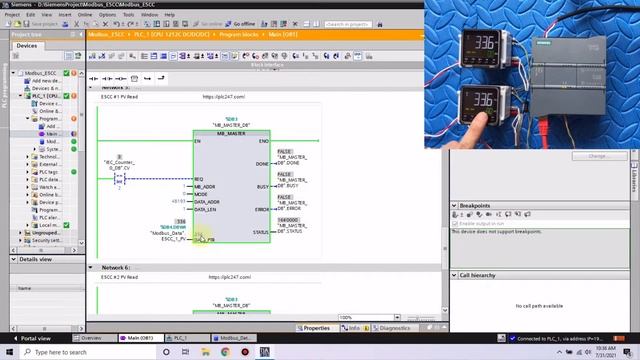 S7 1200 "Modbus RTU" Omron E5CC Tutorial смотреть онлайн