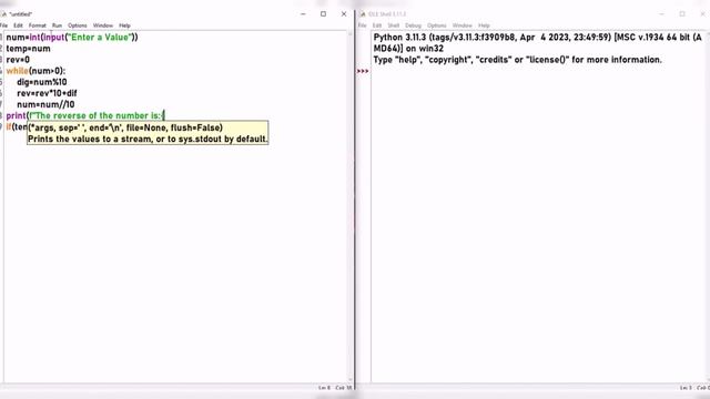 Python Mini Code/Project No.12 Palindrome and Reverse of a Number. смотреть онлайн