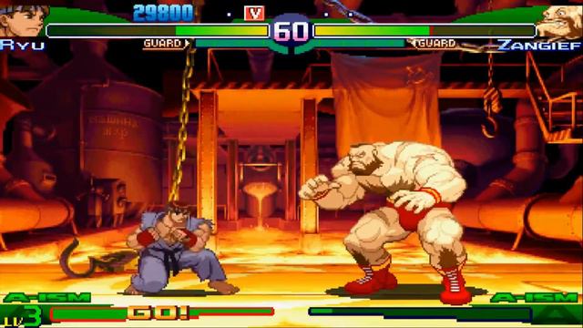 STREET FIGHTER ALPHA 3 MAX PSP RYU vs ZANGIEF смотреть онлайн