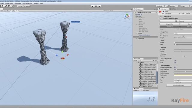 RayFire for Unity. Rigid. 14 Damage. смотреть онлайн