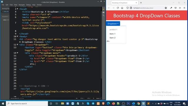 Bootstrap DropDowns | Bootstrap Tutorials | Bootstrap 3 4 and Bootstrap 5 смотреть онлайн