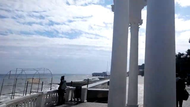 Алушта Крым, 07.03.2015 , сильные волны! Alushta Crimea, Waterfront смотреть онлайн