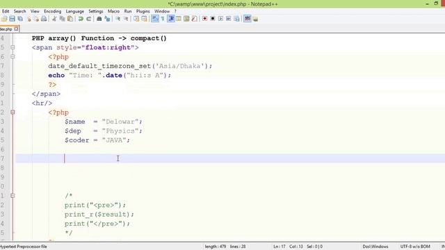 PHP Array Functions Bangla Tutorial Part-31 (compact) смотреть онлайн