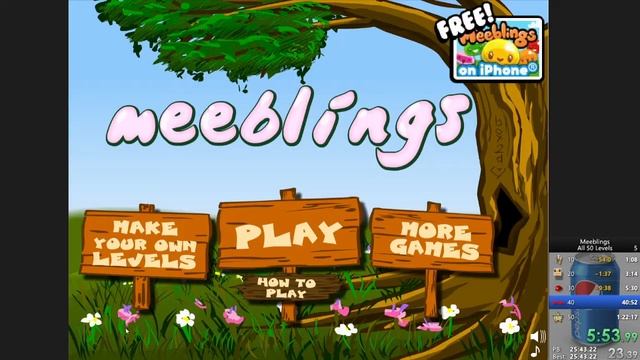 Meeblings All 50 Levels in 12:38.64 (FWR) смотреть онлайн