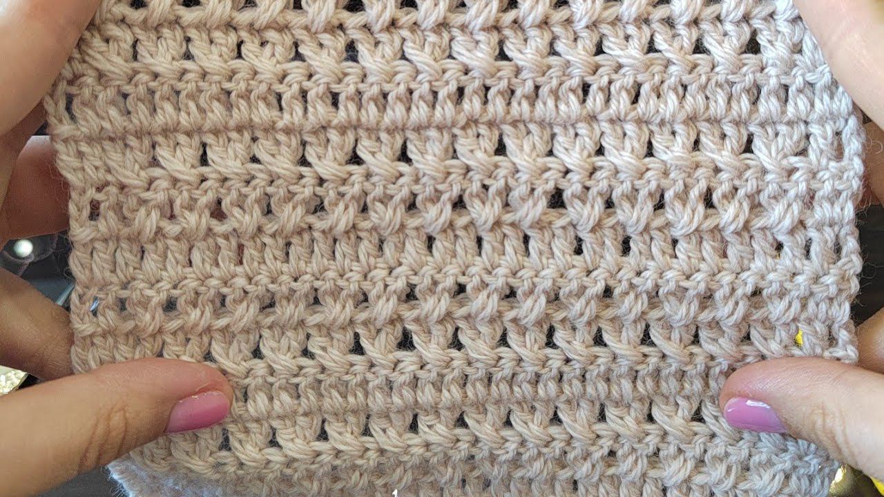 Лёгкий узор для любого изделия крючком! Всего три ряда! справится даже начинающий