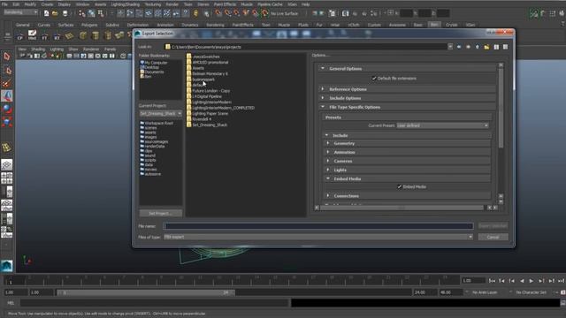 Exporting as FBX with embedded textures from Maya for sketchfab, unreal or unity смотреть онлайн