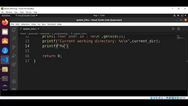C program to read user and system information on Linux смотреть онлайн