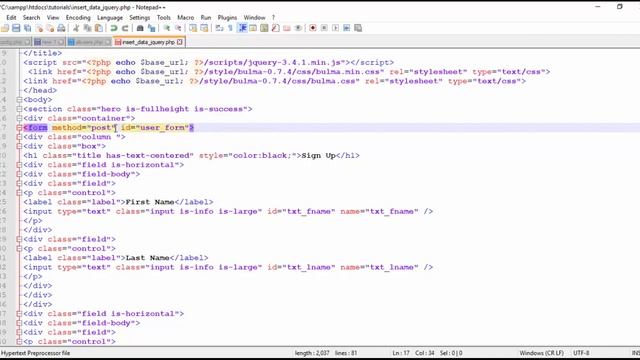 Insert Data Without Page Refresh In MySQL PHP and Jquery Ajax смотреть онлайн