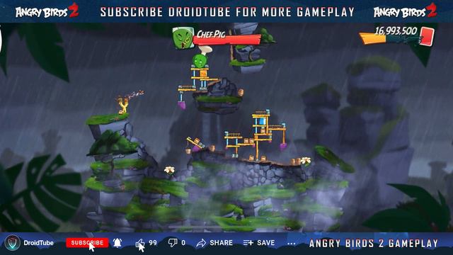Angry Birds 2 | King Pic Panic Daily Challenge Today! | With Bubbles | Gameplay Walkthrough смотреть онлайн