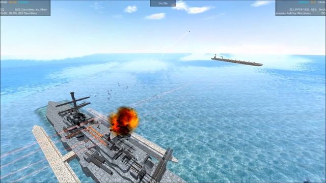 From The Depths Tournament Battleship Brawl S3E85 Panamax Refit vs USS Dauntless смотреть онлайн