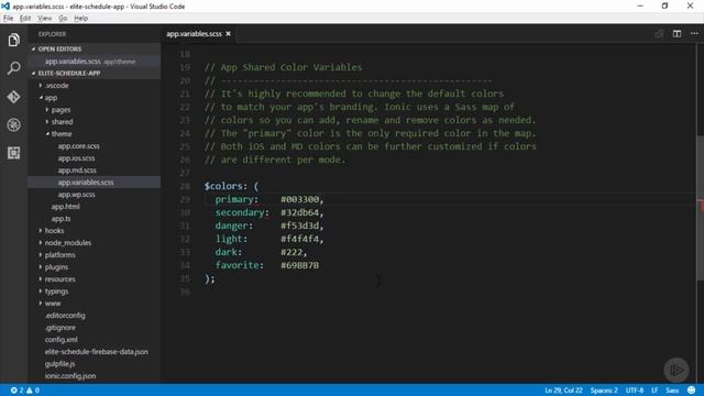 Ionic tutorials 2 42 Custom Colors in app core scss смотреть онлайн