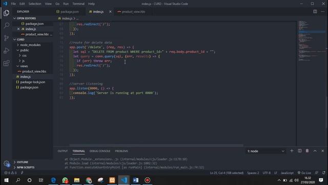 Create, Read, Update, dan Delete pada Node JS dengan Bootstrap смотреть онлайн