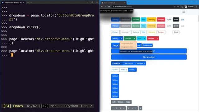 Playwright Python - Dropdown Menu смотреть онлайн
