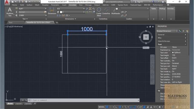 TIPS CAMBIAR EL TAMAÑO DE LAS COTAS EN AUTOCAD смотреть онлайн