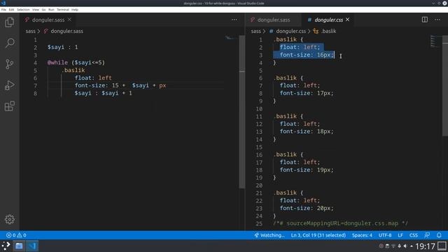 SASS ve SCSS'te For ve While Döngüsü смотреть онлайн