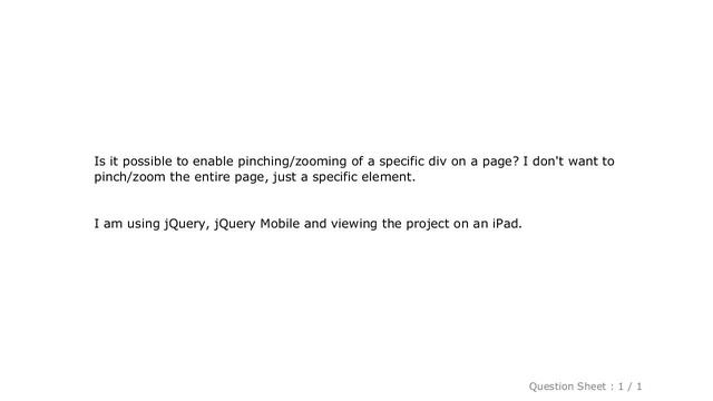 jQuery : Pinch/zoom within a div but not whole page смотреть онлайн