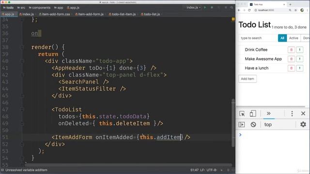 041 setState добавление элемента смотреть онлайн