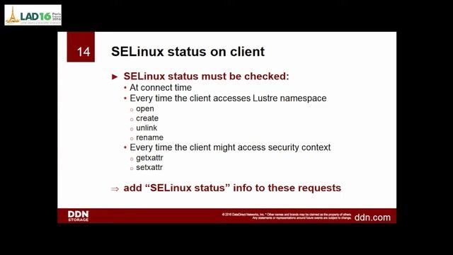 LAD16, Sébastien Buisson, SELinux MLS on Lustre for enhanced isolation смотреть онлайн