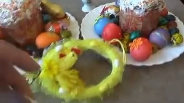 Пасхальные куличи, украшения. крашеные яйца смотреть онлайн