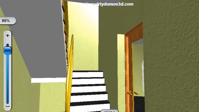 3D-планировка компактного полуторного дома в форме купола смотреть онлайн
