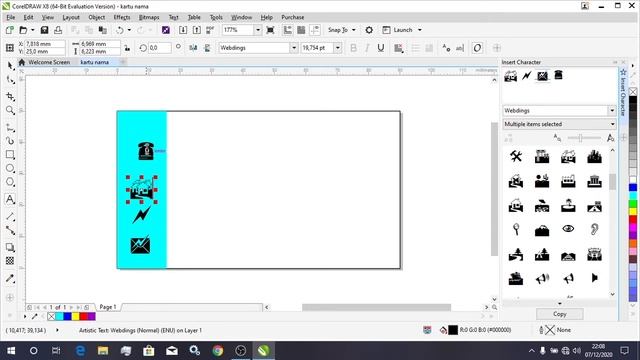Tutorial Cara Membuat Kartu Nama Dengan menggunakan CorelDRAW X8 (64-Bit) смотреть онлайн