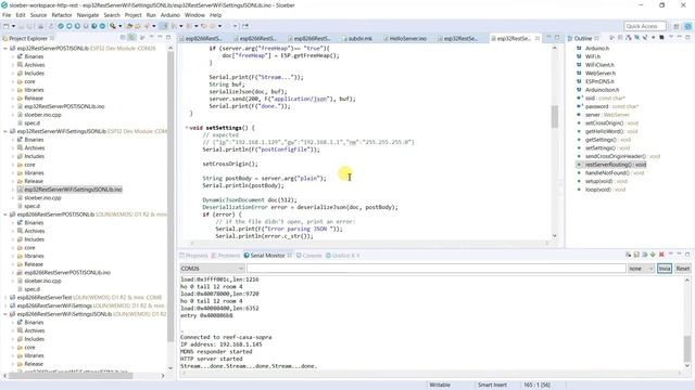 REST Server on esp8266 esp32 GET POST CORS (JS and Postman) смотреть онлайн