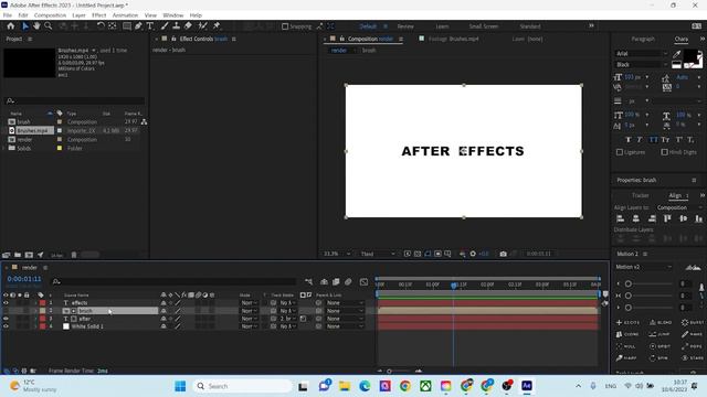 “After Effects Tutorial” Появление Текста с помощью кисти (Brush Text Reveal) смотреть онлайн
