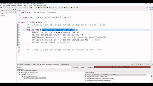 TestNG AssertTrue and AssertFalse practical implementation | TestNG Malayalam Tutorial смотреть онлайн