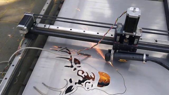 CNC plasma cutting (DIY) with jasic cut 45 Mach 3 sheetcam смотреть онлайн