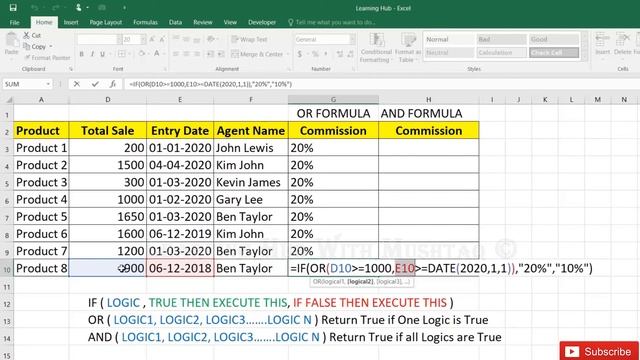 AND, OR Functions in Microsoft Excel Tutorial 2020 смотреть онлайн
