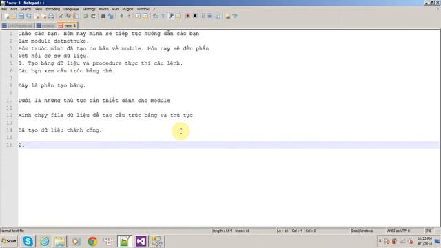 Dotnetnuke Bài 4: Tạo module dạng project (phần sql) смотреть онлайн
