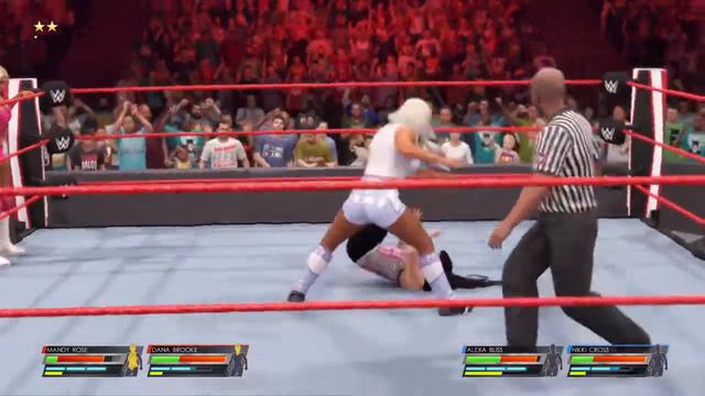 WWE 2K22 - Alexa Bliss & Nikki Cross vs Mandy Rose & Dana Brooke смотреть онлайн