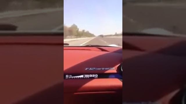 Sebastian Vettel driving Ferrari F12 at 350 km/h on public highway смотреть онлайн