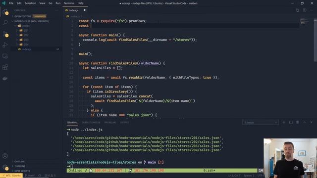 How to use filesystem paths with Node.js [14 of 26] | Node.js for Beginners смотреть онлайн