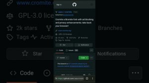 Как скачать браузер Cromite?