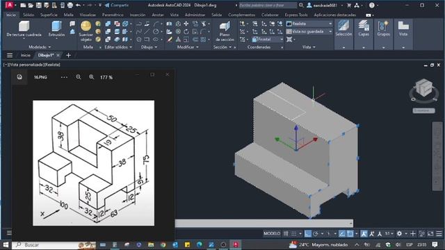 Modelado en 3D con AutoCAD 2023: Ejercicio #16 смотреть онлайн