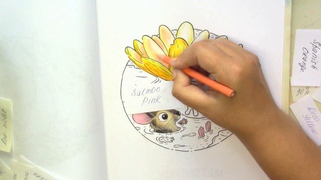 Chilling With Mrs.Frog. Part 1 #Coloring In 'Matchstick Mouse: Spring' #adultcoloring