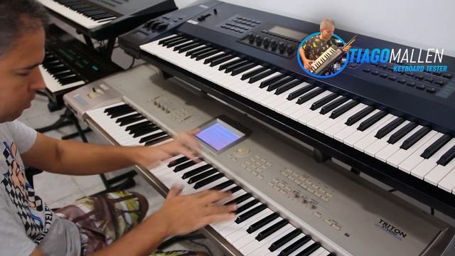 KORG TRITON STUDIO 76 (ANTIGO, PORÉM COM TIMBRES ATUAIS) COLOCA O FONE . DEMO by TIAGO MALLEN #korg смотреть онлайн