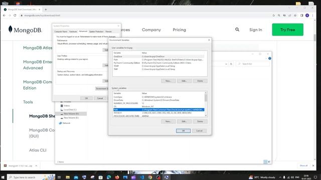 How to download and install Mongodb shell Mongosh on Windows tutorial смотреть онлайн