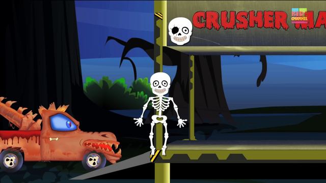 scary vehicles for children | Halloween ambulance | scary dump yard for kids смотреть онлайн