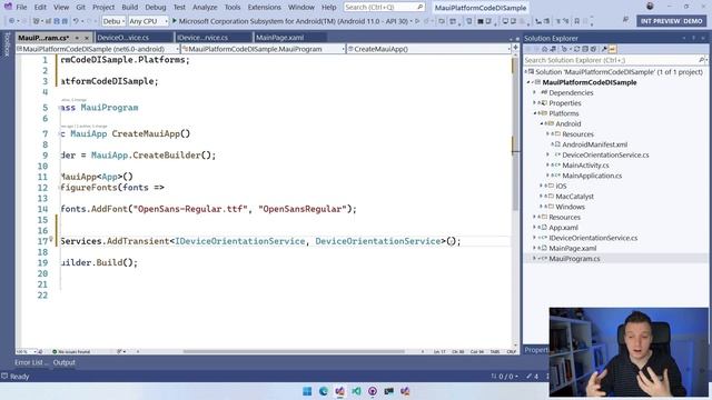 Platform-Specific Code in .NET MAUI Using Dependency Injection смотреть онлайн