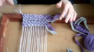 Коврики из лоскутков. Часть 5.  Как завершить плетение и снять работу с рамы