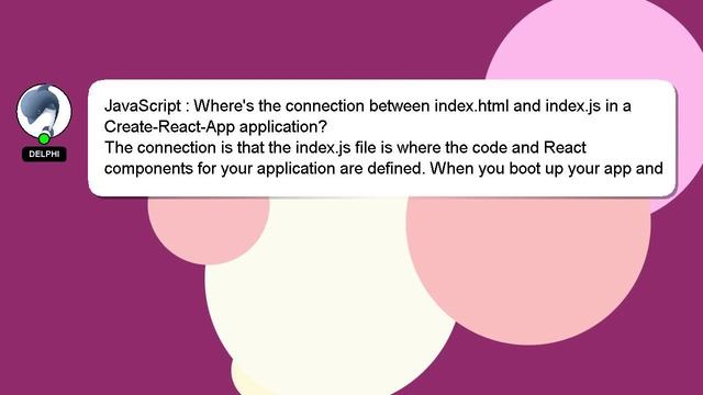 JavaScript : Where's the connection between index.html and index.js in a Create-React-App applicati смотреть онлайн
