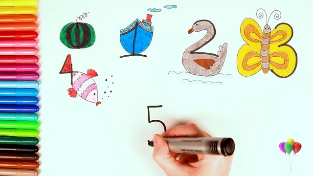 Рисунки из Цифр от 0 до 10 для Детей. смотреть онлайн